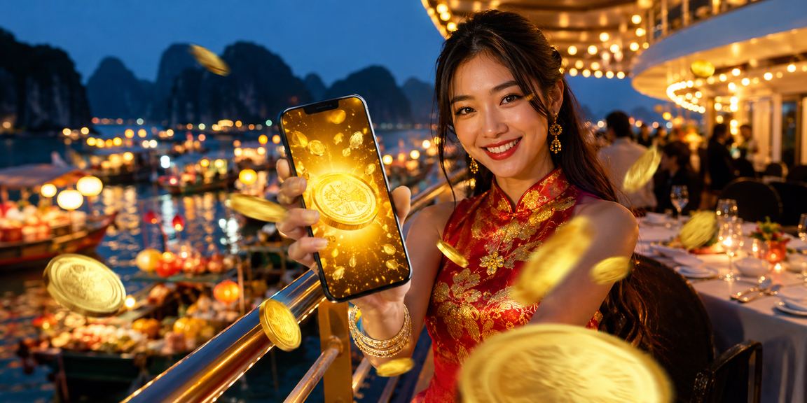 Người dùng tại Vịnh Hạ Long xem thông tin casino và cá cược qua điện thoại trong dịp lễ hội