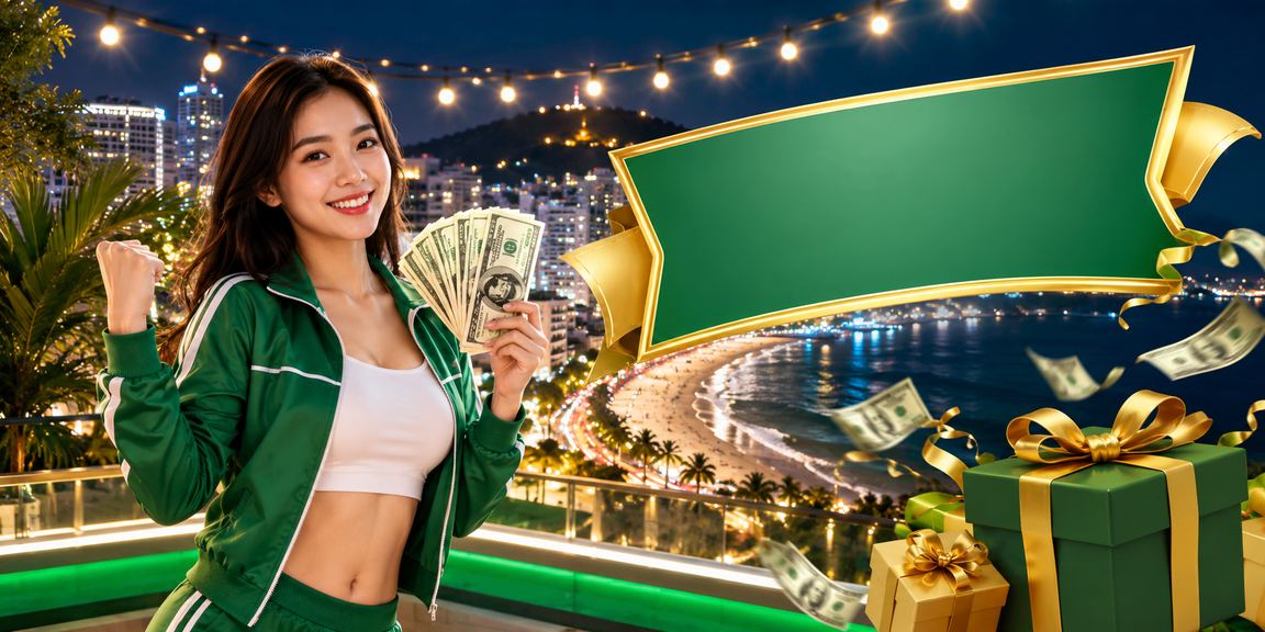 Người dùng tại bãi biển Vũng Tàu kiểm tra tiền thưởng và số dư tài khoản trên điện thoại